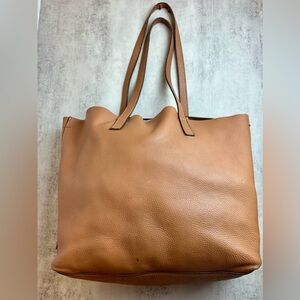 Vintage Prada Brown Leather Tote Bag